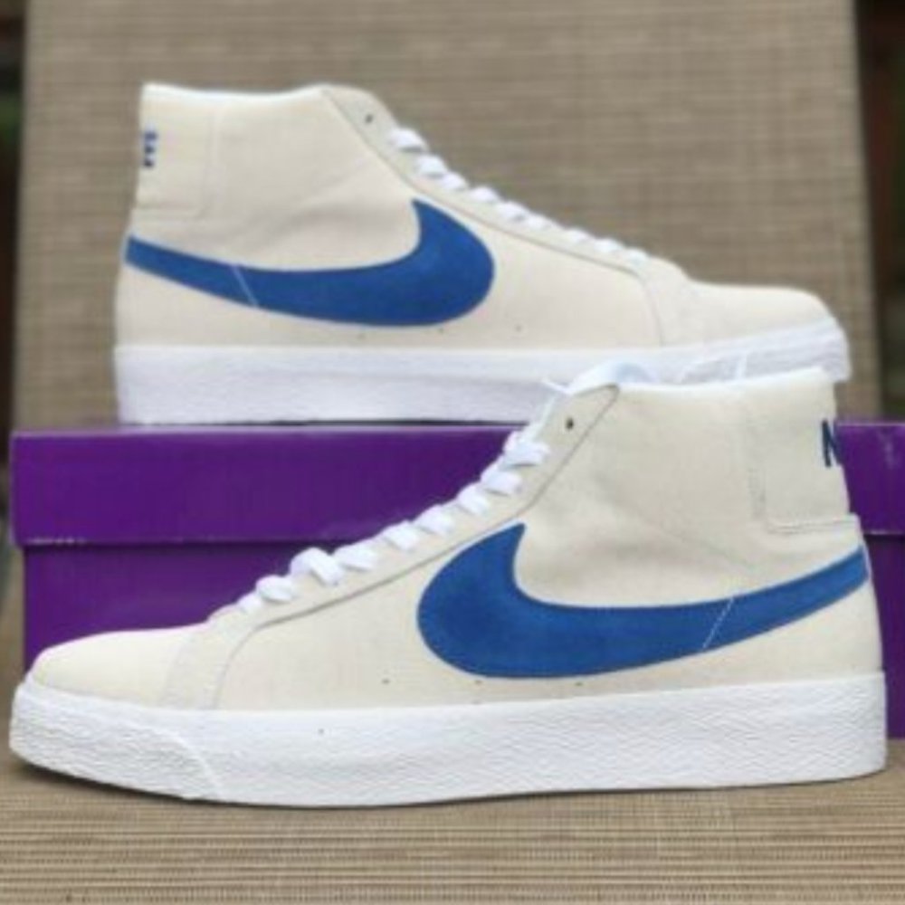 Nike SB Zoom Blazer Mid White Team Royal Skate